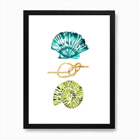 Watercolor Sea Shells Poster