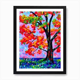 Bradford Pear Tree Cubist Art Print