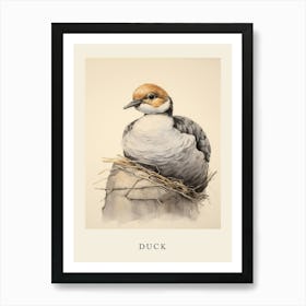 Beatrix Potter Inspired  Animal Watercolour Duck 2 Art Print
