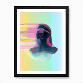 Cyberpunk, bright, "Awesome Cry" Art Print