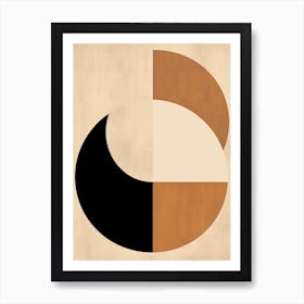 Kaleidoscopic Kinetics; Beige Mid Century Motion Art Print