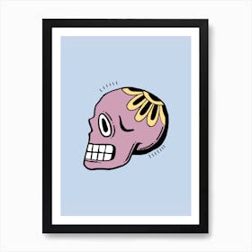 Day Of The Dead Skull Illustration Art Print