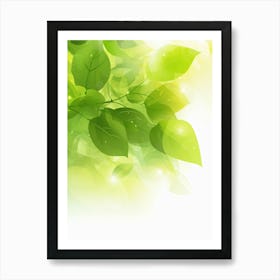 Green Leaves Background Art Print