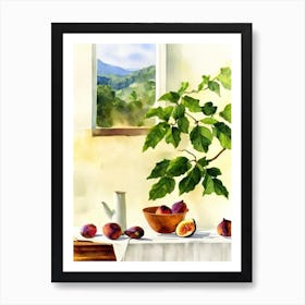 Fig Italian Watercolour fruit Art Print