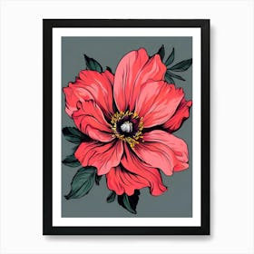 Pink Flower Canvas Print Art Print