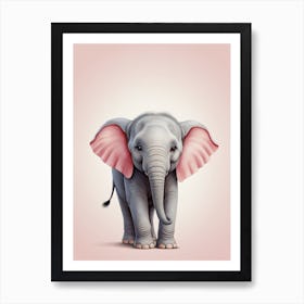 Cute Baby Elephant Nursery Ilustration (17) Art Print