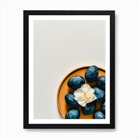 Easter Eggs On A Plate Art Print