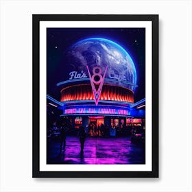 Space Cafe Art Print