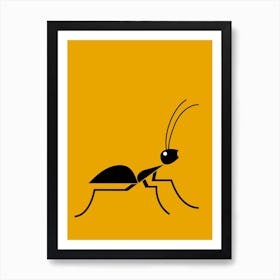 Abstract Ant Yellow Art Print