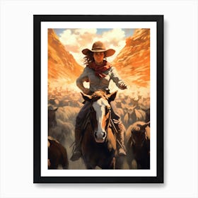 Cowgirl Adventure Poster 1 Art Print