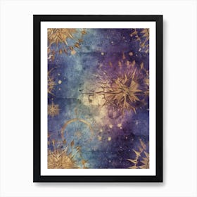 Vintage Old Paper Celestial 1 Art Print