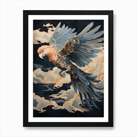 Macaw 2 Gold Detail Painting Art Print