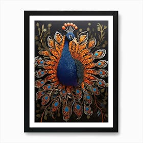 Default Australian Aboriginal Dot Painting Style Art Peacock 0 (2) Art Print