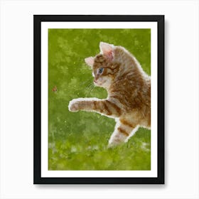 Cat Naughty Art Print