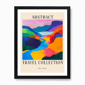 Abstract Travel Collection Poster Maui Usa 1 Art Print