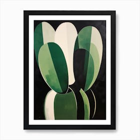 Modern Abstract Cactus Painting Bunny Ear Cactus 2 Art Print