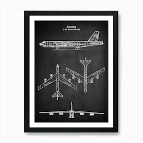 B 52 Airplane Decor Aircraft Decor Plane Decor Airplane Art Airplane Print Airplane Blueprint Airplane Art Vab521 Art Print