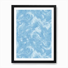 Abstract Dripping Painting Blue Art Print