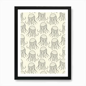 Jellyfish Pattern Art Print