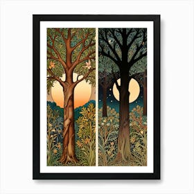 William Morris Two Trees In The Forest Art Print