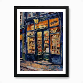 Brussels Book Nook Bookshop 1 Art Print