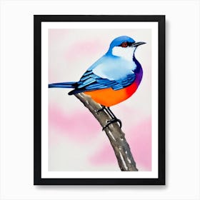 Mockingbird 2 Watercolour Bird Art Print