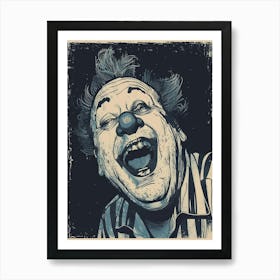 Duotone Illustration Comedy Club Austin Texas 3 Art Print