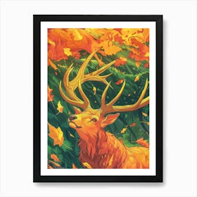 Autumn Elk Art Print