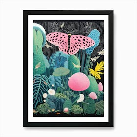 Butterfly Garden | Inspired by Yayoi Kusama Art Print