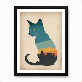 Cat In The City Art Print
