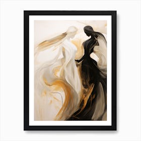 Two Women In Black And White Art Print