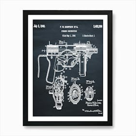 1944 M3 Submachine Gun Art Print