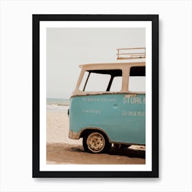 Beach Camper Van Art Print