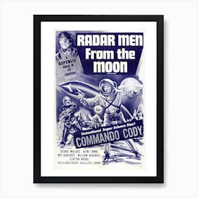 Vintage Movie Poster Radar Men From The Moon 1952 Art Print
