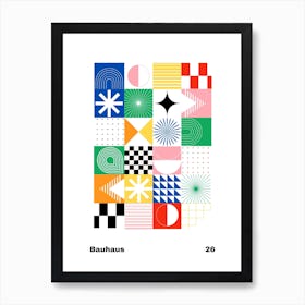Geometric Bauhaus Poster 26 Art Print