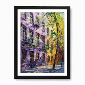 Purple Buildings In New York City Art Print