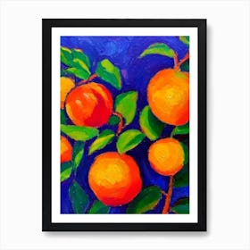 Clementine Fruit Vibrant Matisse Inspired Painting Fruit Art Print