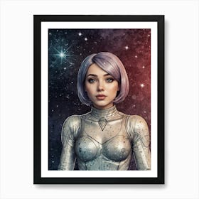 Space Girl 1 Art Print