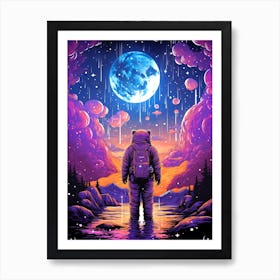 Space Man In Space Art Print