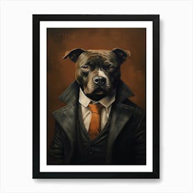 Gangster Dog Staffordshire Bull Terrier 4 Art Print