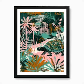 Tortoise In The Jungle Art Print