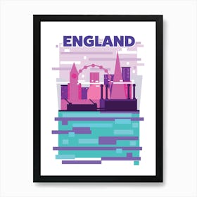 England Skyline Art Print