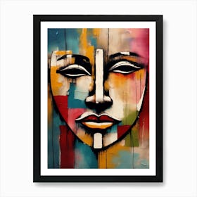 Face Abstract Painting  Art Print