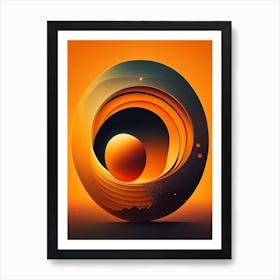 Heliocentric Comic Space Space Art Print