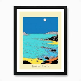 Poster Of Minimal Design Style Of Turks And Caicos Islands 3 Póster