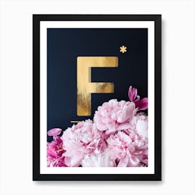 Flower Alphabet F Art Print