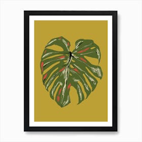 Monstera Leaf Green Art Print