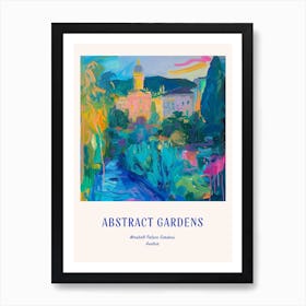 Colourful Gardens Mirabell Palace Gardens Austria 1 Blue Poster Art Print