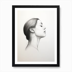 Detailed Digital Illustration Of A Face 2 Art Print