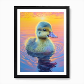 Sunset Duckling 2 Art Print